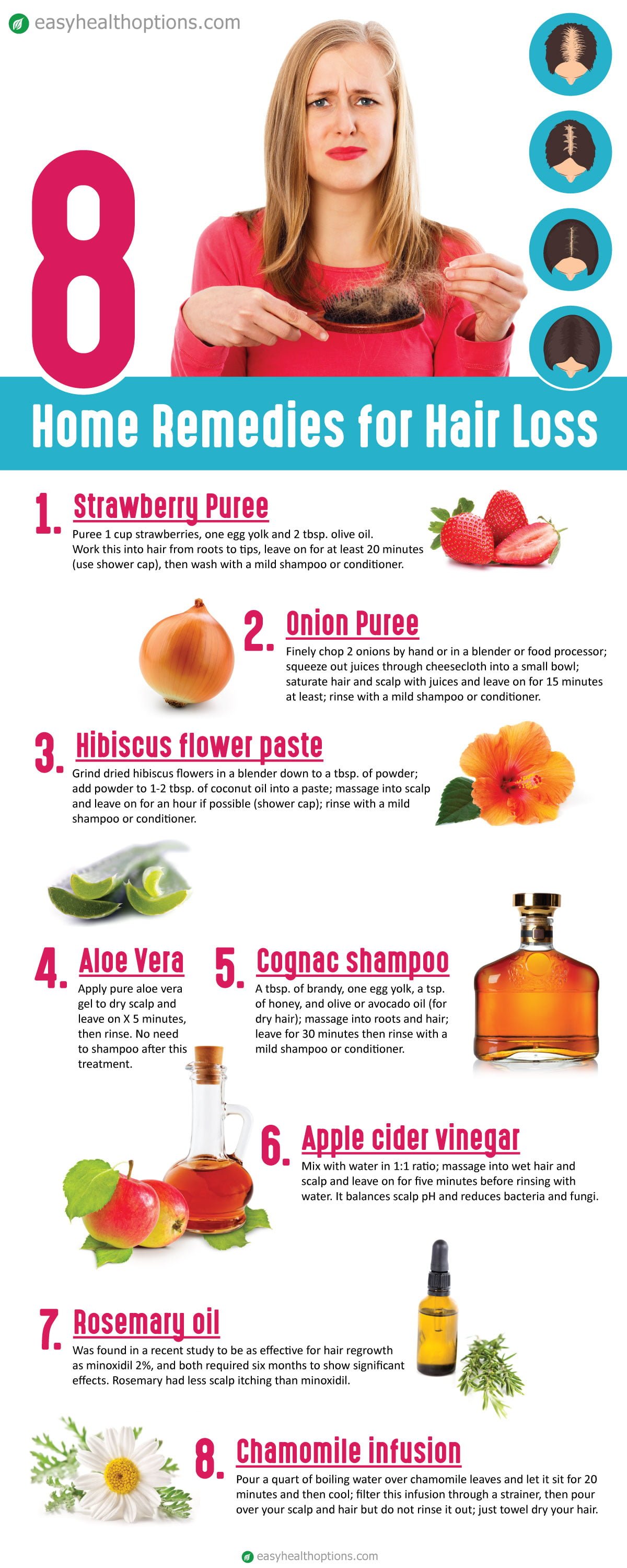 8 hair loss remedies [infographic]
