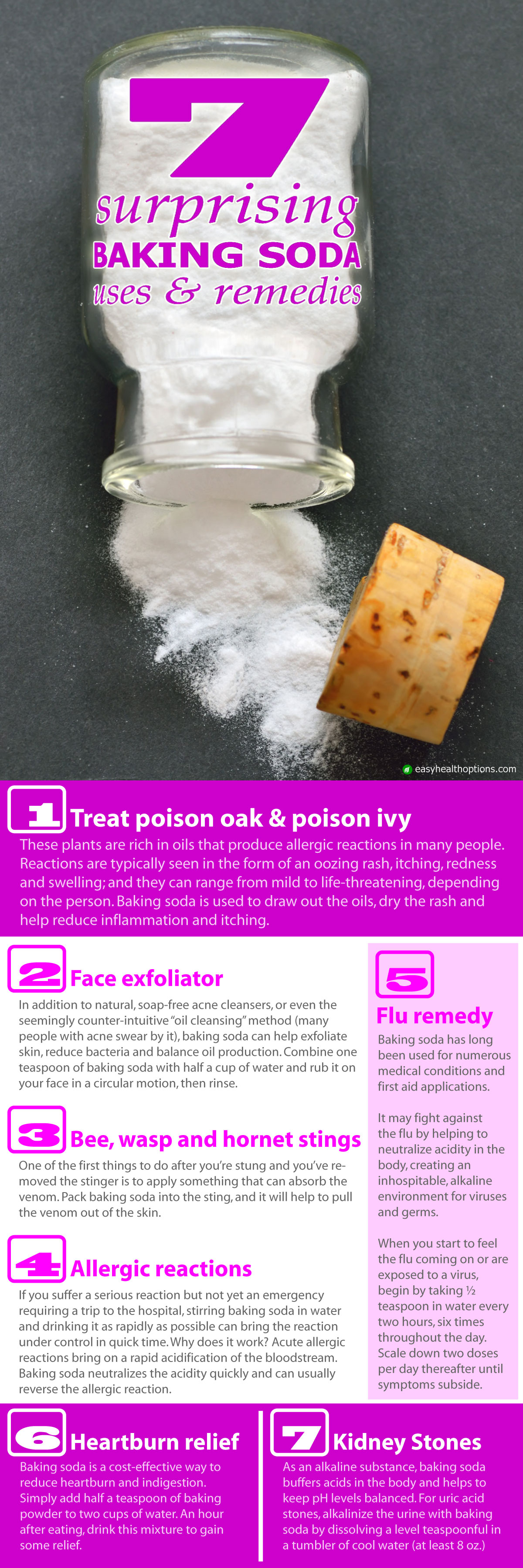 7 surprising baking soda uses and remedies (infographic) Health Maximizer