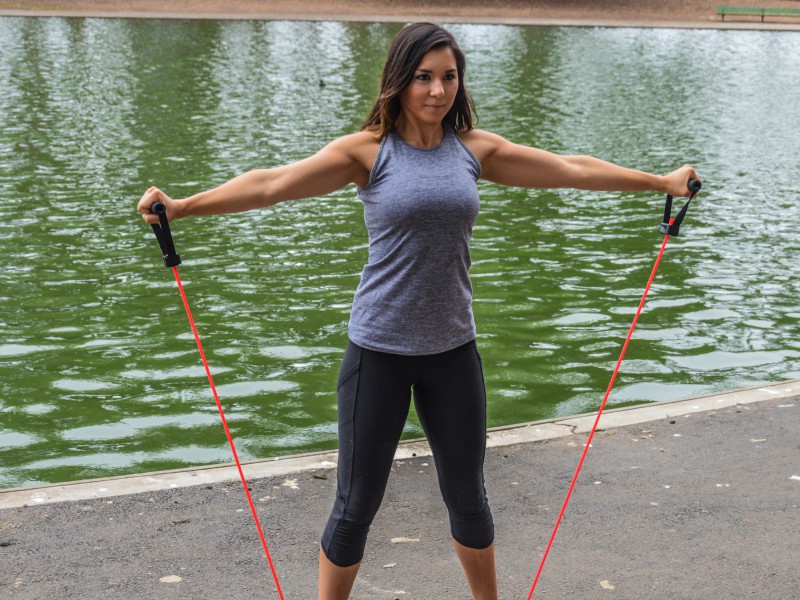 Simple band exercises to strengthen shoulders and upper body Health